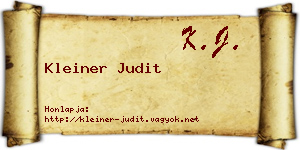 Kleiner Judit névjegykártya